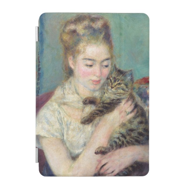 Pierre-Auguste Renoir - Woman with a Cat iPad Mini Cover (Front)