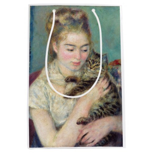 Pierre_Auguste Renoir _ Woman with a Cat Medium Gift Bag