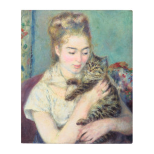 Pierre-Auguste Renoir - Woman with a Cat Metal Print