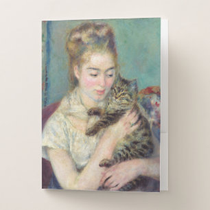 Pierre-Auguste Renoir - Woman with a Cat Pocket Folder