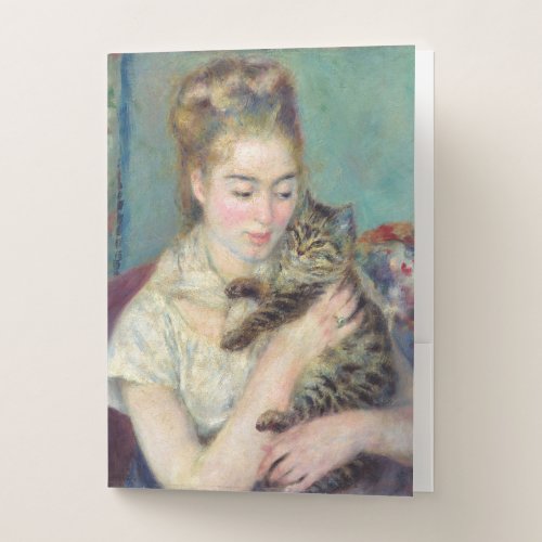 Pierre_Auguste Renoir _ Woman with a Cat Pocket Folder