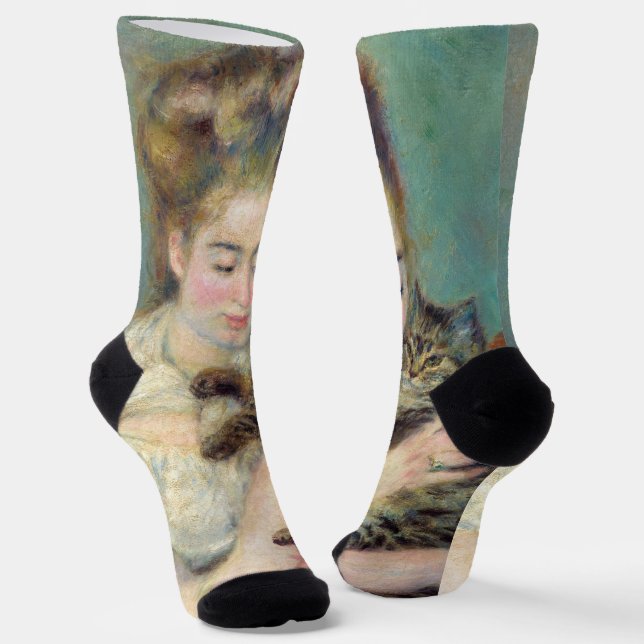 Pierre-Auguste Renoir - Woman with a Cat Socks (Angled)