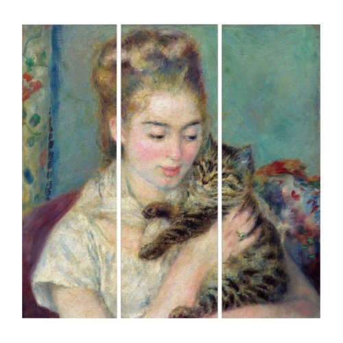 Pierre_Auguste Renoir _ Woman with a Cat Triptych