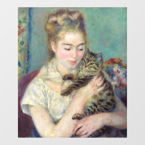 Pierre_Auguste Renoir _ Woman with a Cat Window Cling