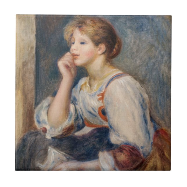Pierre-Auguste Renoir - Woman with a Letter Ceramic Tile (Front)