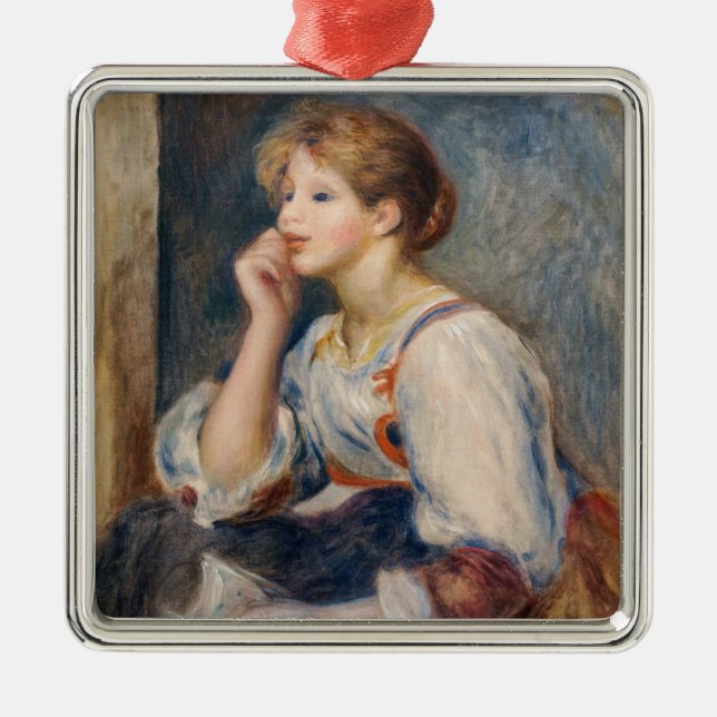 Pierre-Auguste Renoir - Woman with a Letter Metal Ornament (Front)