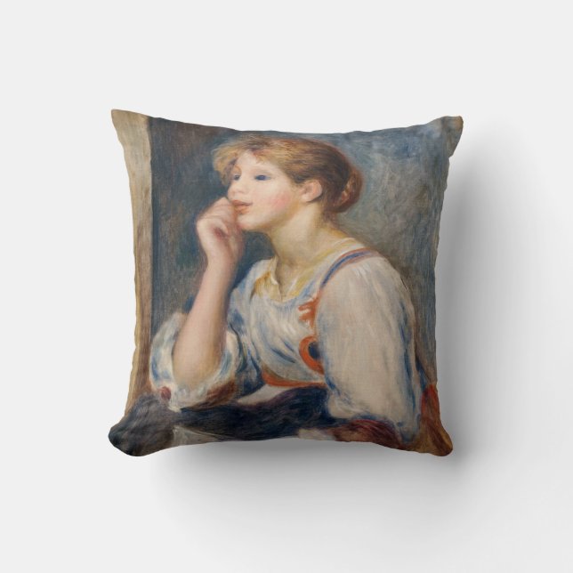 Pierre-Auguste Renoir - Woman with a Letter Throw Pillow (Front)