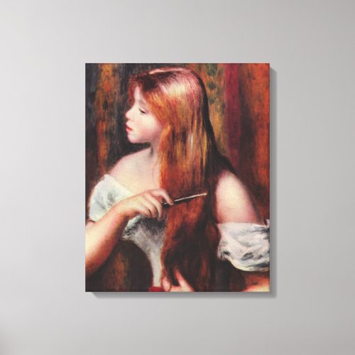 Pierre Auguste  Renoir Young Girl with Red Hair Canvas Print