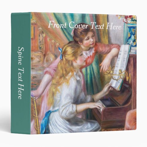 Pierre Auguste Renoir _ Young Girls at the Piano 3 Ring Binder