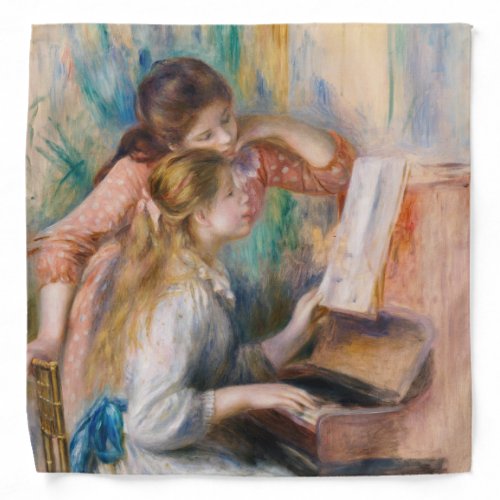 Pierre Auguste Renoir _ Young Girls at the Piano Bandana