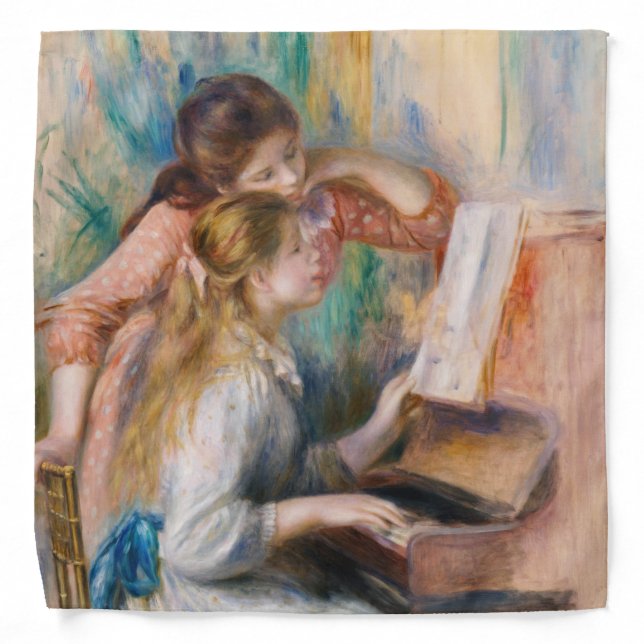 Pierre Auguste Renoir - Young Girls at the Piano Bandana (Front)