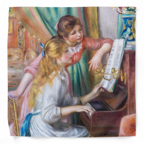 Pierre Auguste Renoir _ Young Girls at the Piano Bandana