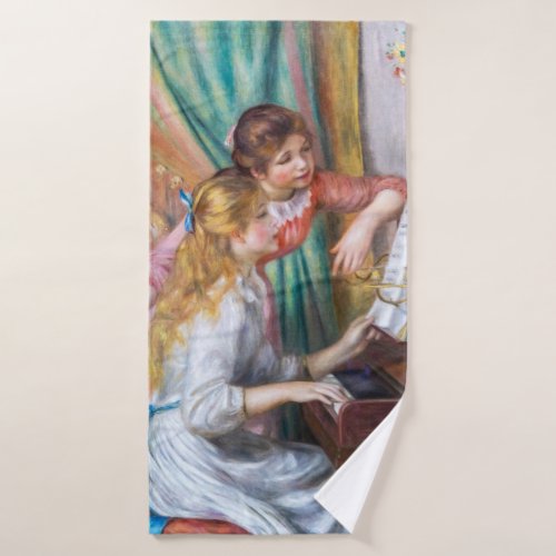 Pierre Auguste Renoir _ Young Girls at the Piano Bath Towel Set