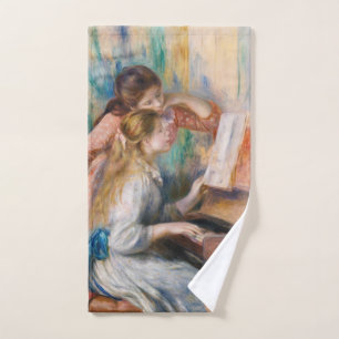 Pierre Auguste Renoir - Young Girls at the Piano Bath Towel Set
