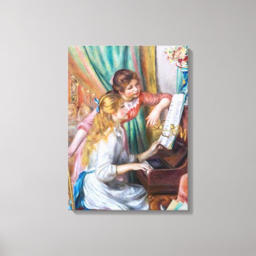 Pierre Auguste Renoir _ Young Girls at the Piano Canvas Print