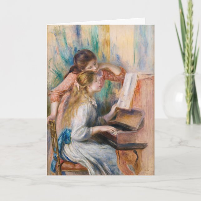 Pierre Auguste Renoir - Young Girls at the Piano Card (Front)