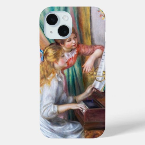 Pierre Auguste Renoir _ Young Girls at the Piano iPhone 15 Case