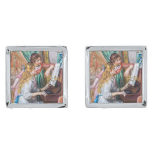 Pierre Auguste Renoir - Young Girls at the Piano Cufflinks