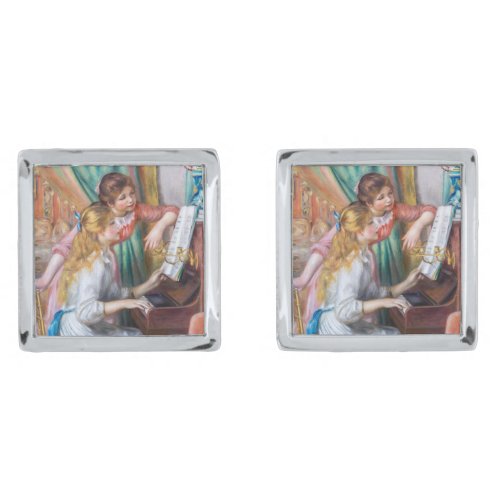 Pierre Auguste Renoir _ Young Girls at the Piano Cufflinks