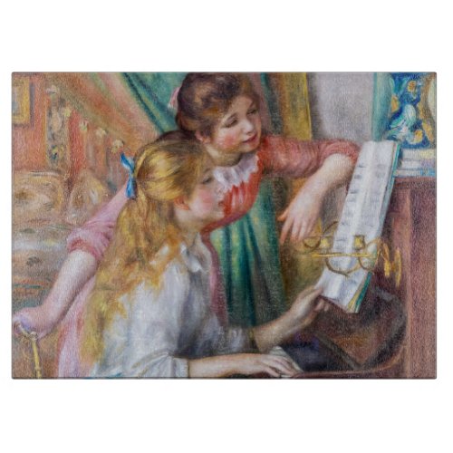 Pierre Auguste Renoir _ Young Girls at the Piano Cutting Board
