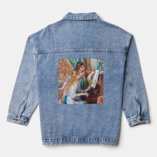Pierre Auguste Renoir _ Young Girls at the Piano Denim Jacket