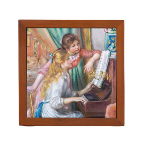 Pierre Auguste Renoir _ Young Girls at the Piano Desk Organizer