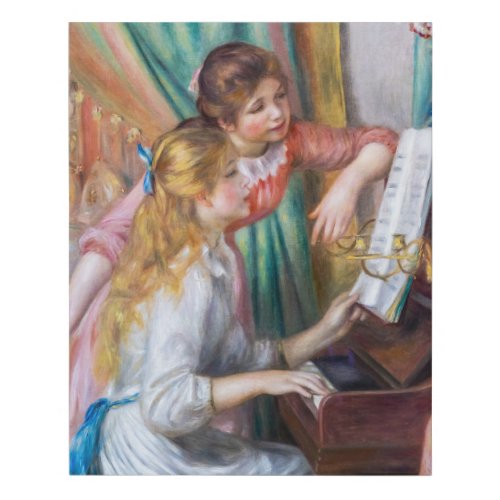 Pierre Auguste Renoir _ Young Girls at the Piano Faux Canvas Print