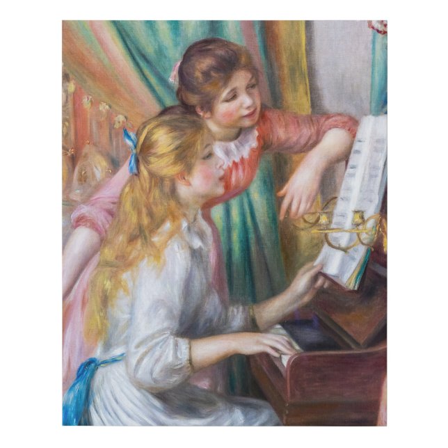Pierre Auguste Renoir - Young Girls at the Piano Faux Canvas Print (Front)