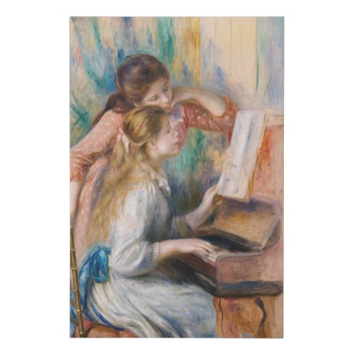 Pierre Auguste Renoir _ Young Girls at the Piano Faux Canvas Print