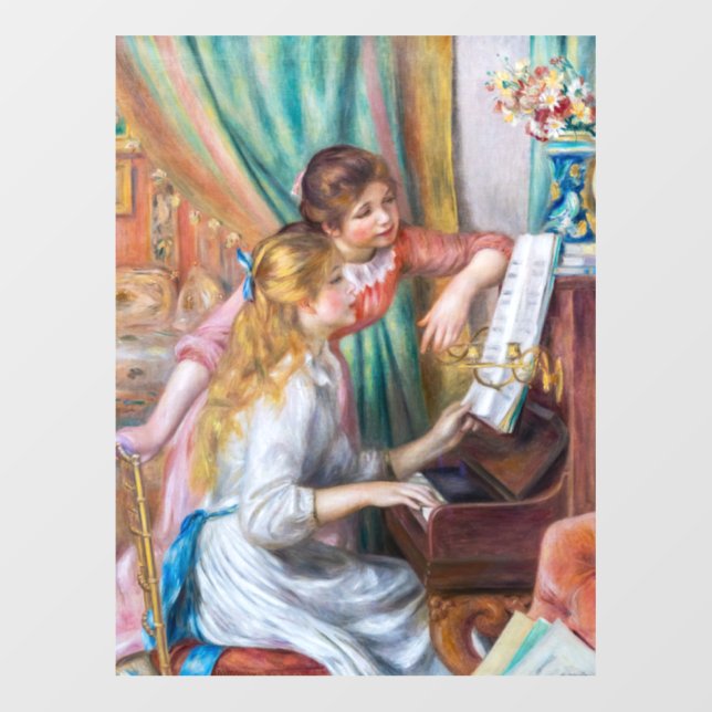 Pierre Auguste Renoir - Young Girls at the Piano Floor Decals (Front)