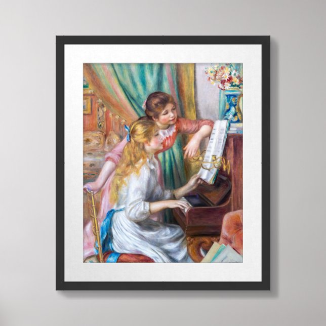 Pierre Auguste Renoir - Young Girls at the Piano Framed Art (Framed Front)