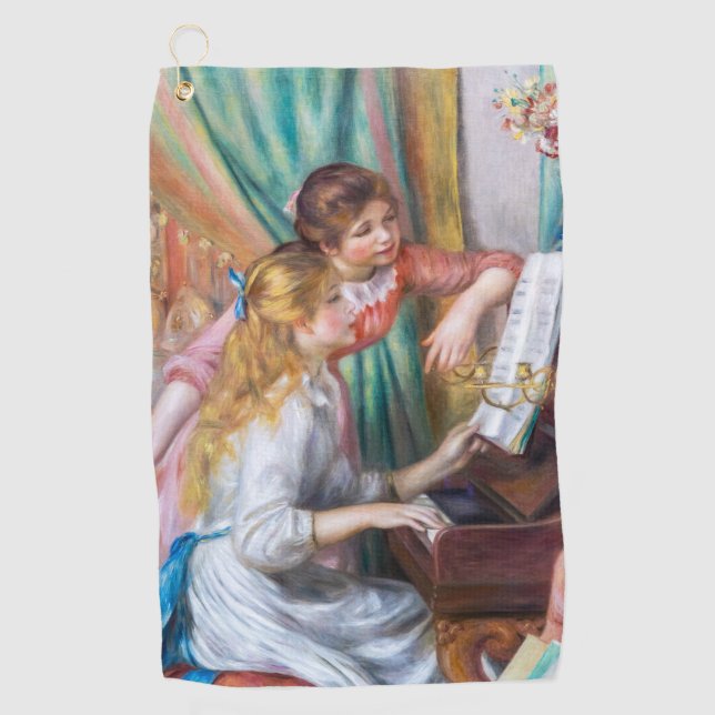 Pierre Auguste Renoir - Young Girls at the Piano Golf Towel (Front)