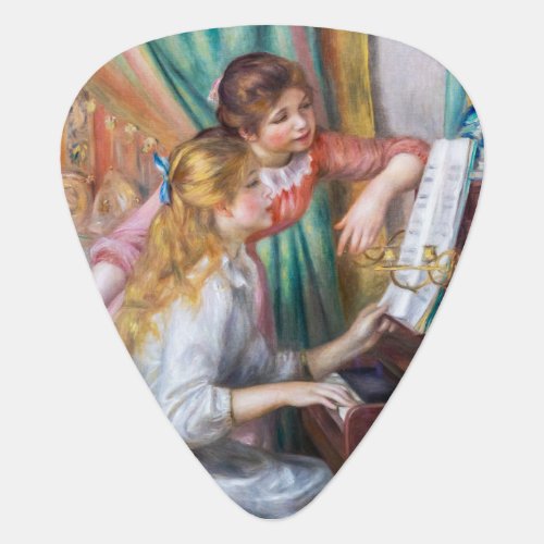 Pierre Auguste Renoir _ Young Girls at the Piano Guitar Pick