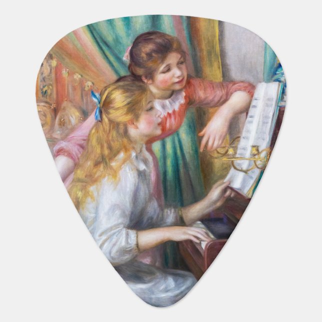 Pierre Auguste Renoir - Young Girls at the Piano Guitar Pick (Front)