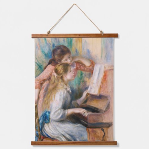 Pierre Auguste Renoir _ Young Girls at the Piano Hanging Tapestry