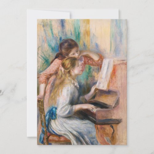 Pierre Auguste Renoir _ Young Girls at the Piano Invitation