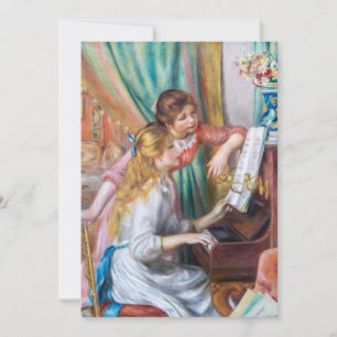 Pierre Auguste Renoir - Young Girls at the Piano Invitation