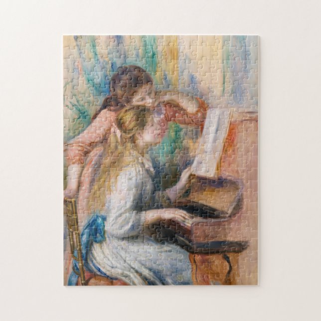 Pierre Auguste Renoir - Young Girls at the Piano Jigsaw Puzzle (Vertical)