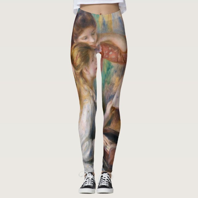 Pierre Auguste Renoir - Young Girls at the Piano Leggings (Front)