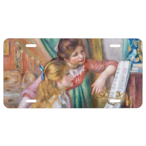 Pierre Auguste Renoir _ Young Girls at the Piano License Plate