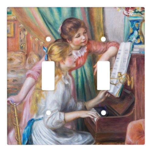 Pierre Auguste Renoir _ Young Girls at the Piano Light Switch Cover