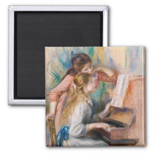 Pierre Auguste Renoir _ Young Girls at the Piano Magnet