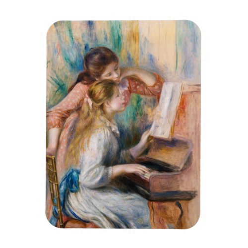 Pierre Auguste Renoir _ Young Girls at the Piano Magnet