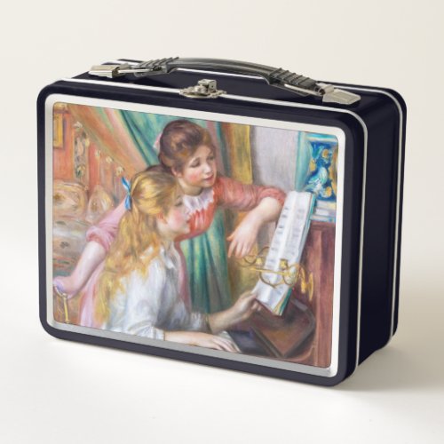 Pierre Auguste Renoir _ Young Girls at the Piano Metal Lunch Box