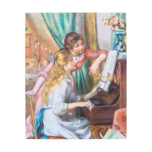 Pierre Auguste Renoir - Young Girls at the Piano Metal Print