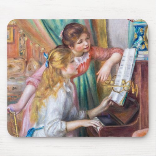 Pierre Auguste Renoir _ Young Girls at the Piano Mouse Pad