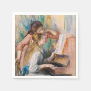 Pierre Auguste Renoir - Young Girls at the Piano Napkins
