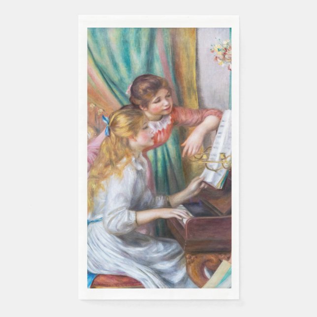 Pierre Auguste Renoir - Young Girls at the Piano Paper Guest Towels (Front)