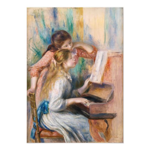 Pierre Auguste Renoir _ Young Girls at the Piano Photo Print