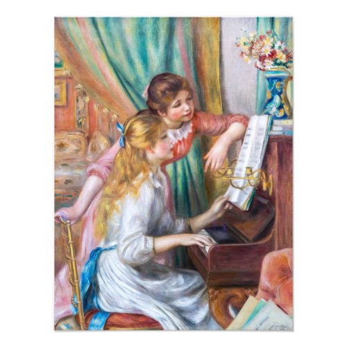 Pierre Auguste Renoir _ Young Girls at the Piano Photo Print